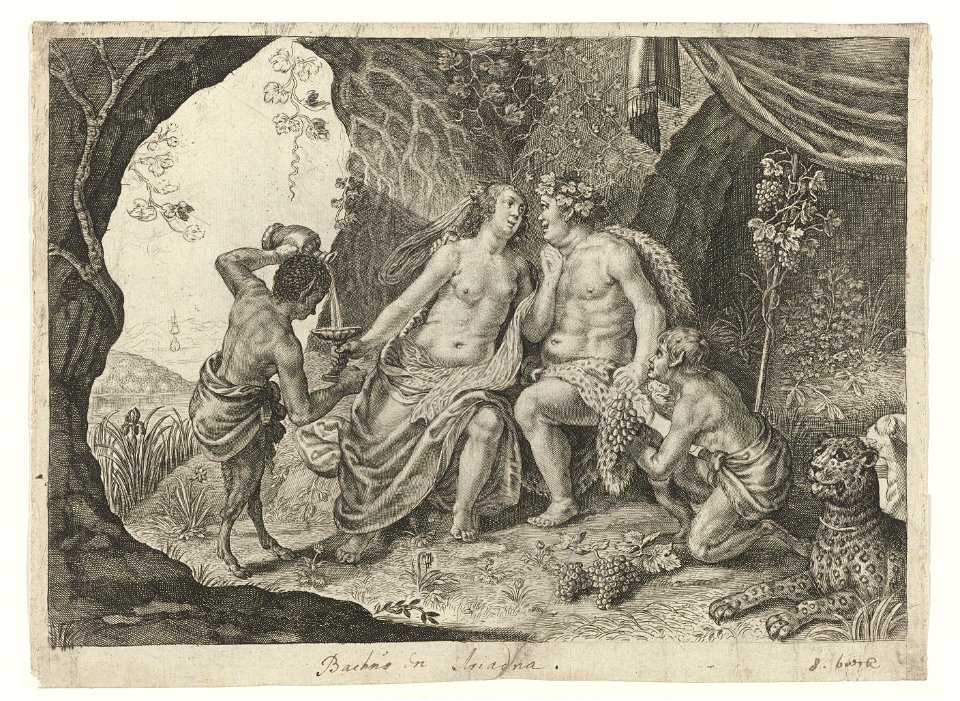 IdentificatieTitel(s): Huwelijk van Bacchus en AriadneMetamorfosen van Ovidius (serietitel)Objecttype: prent Objectnummer: RP-P-2013-10-13Opschriften / Merken: nummer, verso, zwart krijt: ‘51’annotati