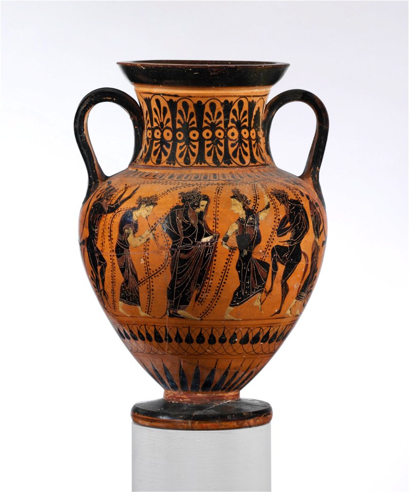 Terracotta neck-amphora (jar) photo