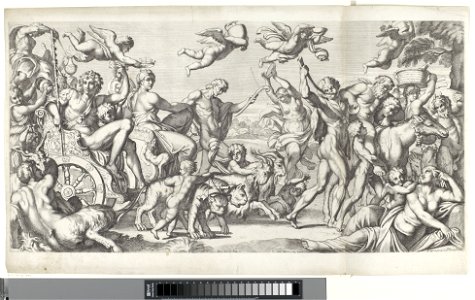 IdentificatieTitel(s): Triomf van Bacchus en AriadneSchilderingen in Palazzo Farnese te Rome (serietitel)  Galeria nel Palazzo Farnese in Roma (serietitel)Objecttype: prent Serienummer: 13/29Objectnum