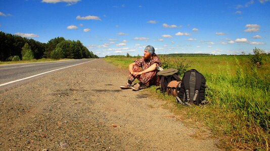 Traveler forest field photo