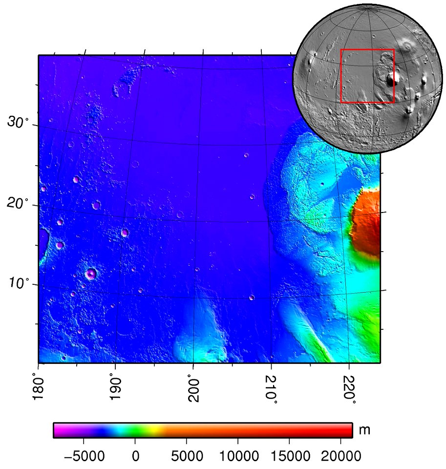 Amazonis planitia (Mars) topography