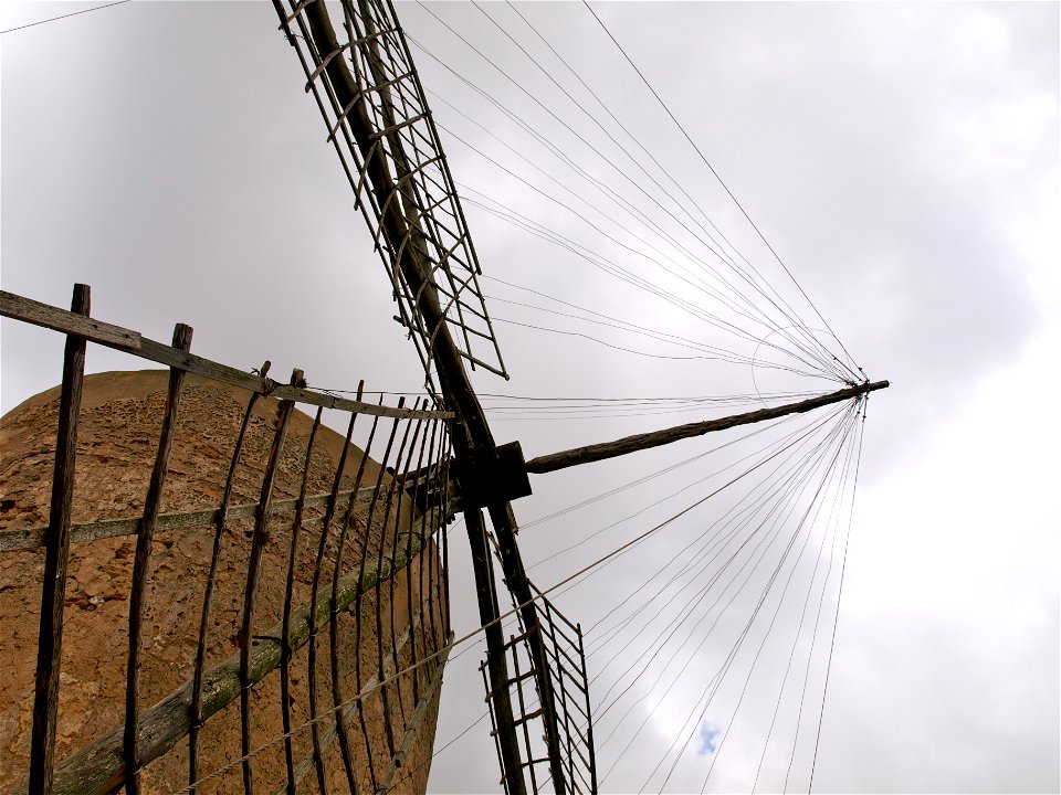 Molí vell de la Mola, blades of windmill