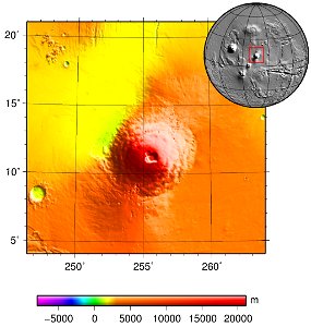 Acraeus Mons (Mars) topography photo