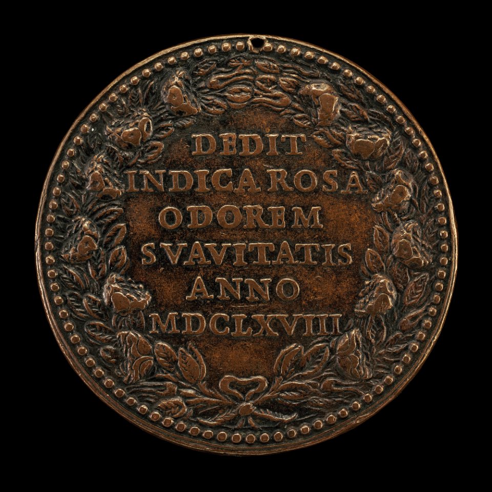 Beatification of Saint Rosa of Lima, 1586-1617, Beatified 1668, Canonized 1671 [reverse]