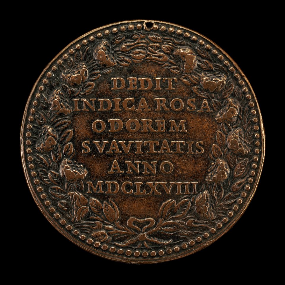 Beatification of Saint Rosa of Lima, 1586-1617, Beatified 1668, Canonized 1671 [reverse] photo