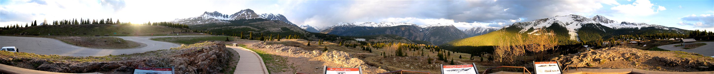 Panorama from Observation area at Molas Pass Colorado. Taken with a Canon PowerShot S410. photo