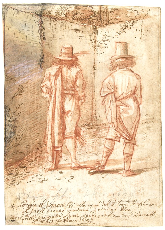 IdentificatieTitel(s): Wederzijdse portretten van Pier Francesco Mola en Niccolo SimonelliObjecttype: tekening Objectnummer: RP-T-1973-8(R)Omschrijving: Wederzijdse portretten van Pier Francesco Mola 