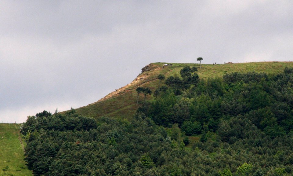 Back Tor, near Mam Tor, Castleton, Derbyshire, England.  Viewed from Peveril Castle.