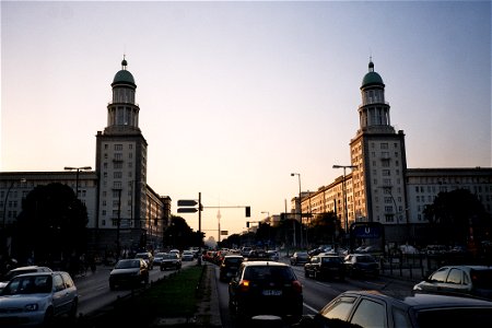 Description: Blick auf Frankfurter Tor in Berlin. Bauzeit: 1957-1961. Architekten: Hermann Henselmann. Frankfurter Tor in Berlin. Source: self-made. I release it into the public domain. Gryffindor 23 photo