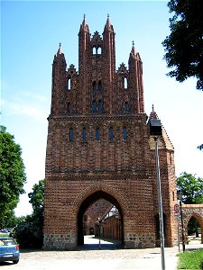 Das Friedländer Tor (Haupttor) in Neubrandenburg.