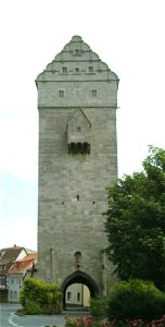 Das Obere Tor in Münnerstadt  ist einer der höchsten  Stadttortürme Frankens