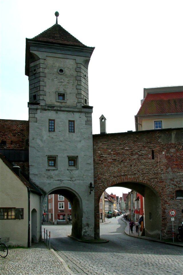 Außenseite des Sandauer Tors in Landsberg am Lech
