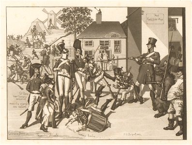 IdentificatieTitel(s): Spotprent op NapoleonDas Hallische Tor (titel op object)Objecttype: prent Serienummer: 4/4Objectnummer: RP-P-2007-378Opschriften / Merken: verzamelaarsmerk, verso, gestempeld: L