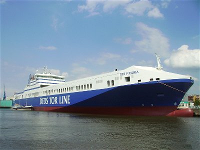 The ro-ro ship Tor Ficaria at MWB in Bremerhaven. IMO number: 9320568