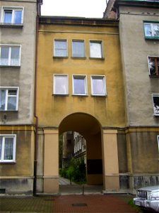 Bielsko-Biała. Gate between Tadeusz Rychliński Street and court of building at 20 T.Rychliński Str. photo