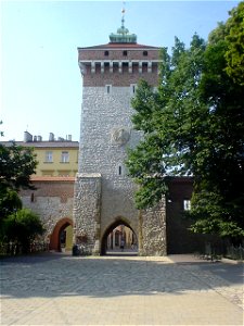 Elewacja zachodnia Bramy Floriańskiej w Krakowie photo