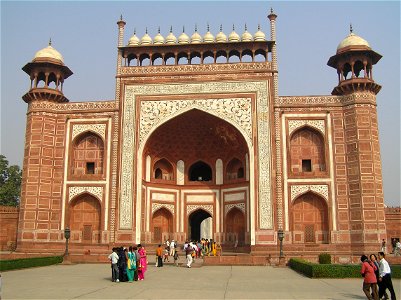 Gate leading to Taj Mahal photo