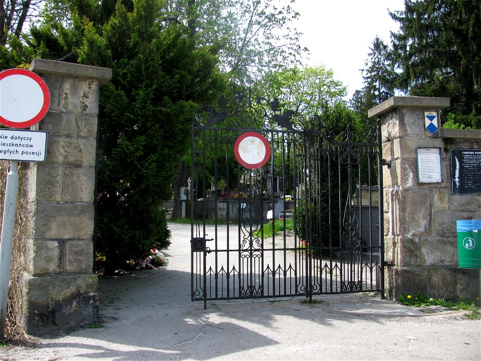 Gate to communal cemetery in Gorlice