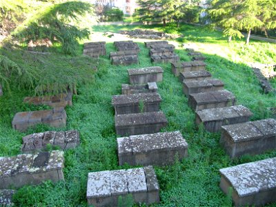 Greek tombs in Lipari, Eolian islands, Sicily, Italy