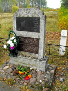 Бронная Гора. Памятник на месте массовых убийств евреев во время Холокоста.