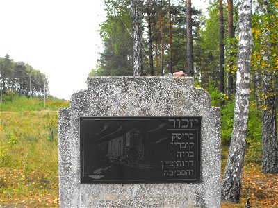 Бронная Гора. Памятник на месте массовых убийств евреев во время Холокоста.