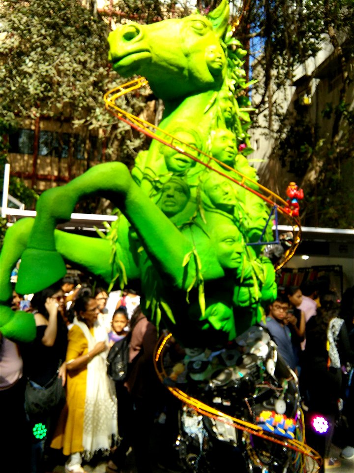 "Hara Ghoda " at the Kala Ghoda Festival in Mumbai city.Exhibit  to depict of striking a "BALANCE" between the "DIGITAL" and "REAL WORLD" in the era of the Internet Revolution.