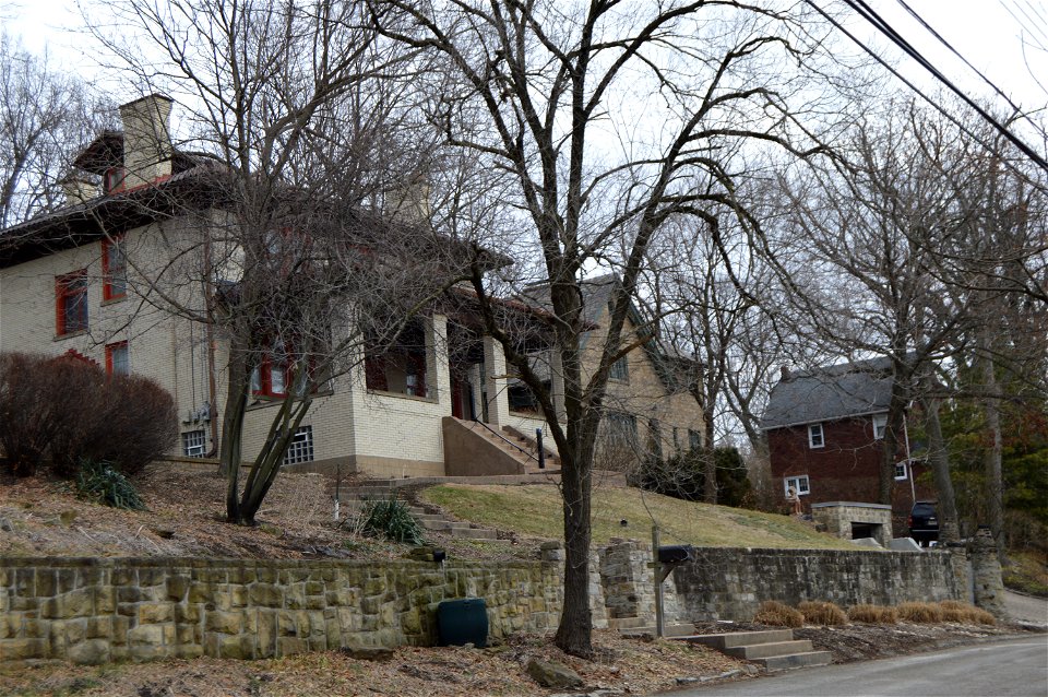 Houses on Highland Terrace in extreme southeastern O'Hara Township, Allegheny County, Pennsylvania, United States.