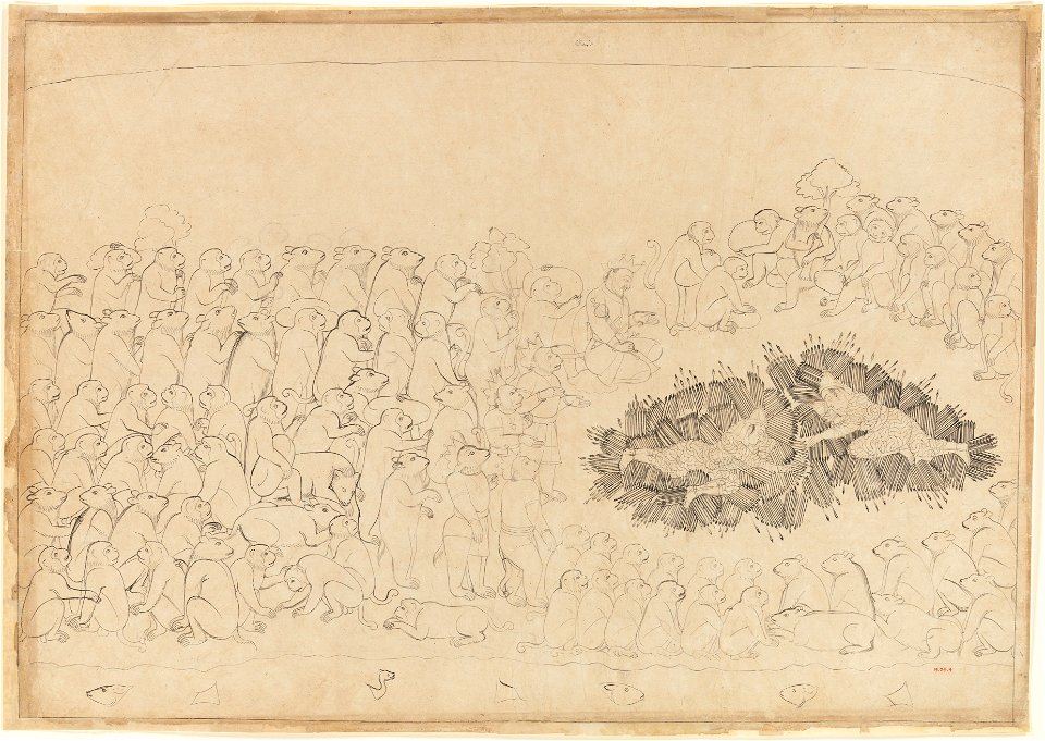 India, Guler, Himachal Pradesh; Paintings; Drawing