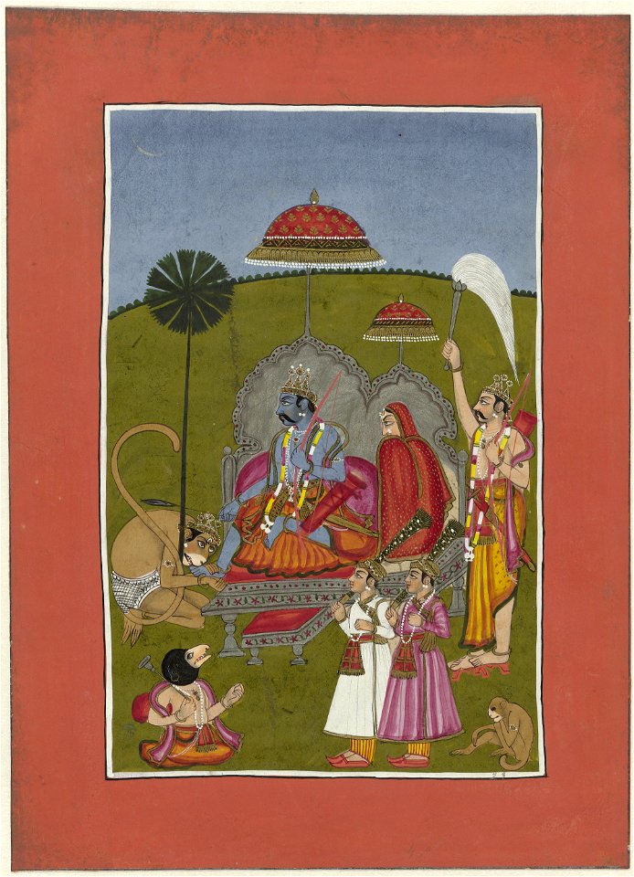 IdentificatieTitel(s): Rama avatarAvatars van Vishnu (serietitel)Objecttype: Indiase miniatuur tekening Serienummer: 7/10Objectnummer: RP-T-1993-288Opschriften / Merken: inscriptie, op het kardoespapi