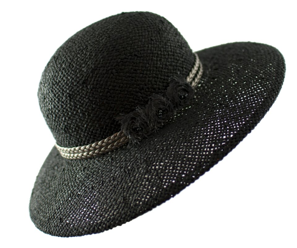 Beach black hat ornament