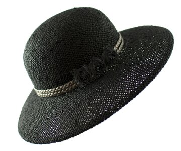 Beach black hat ornament