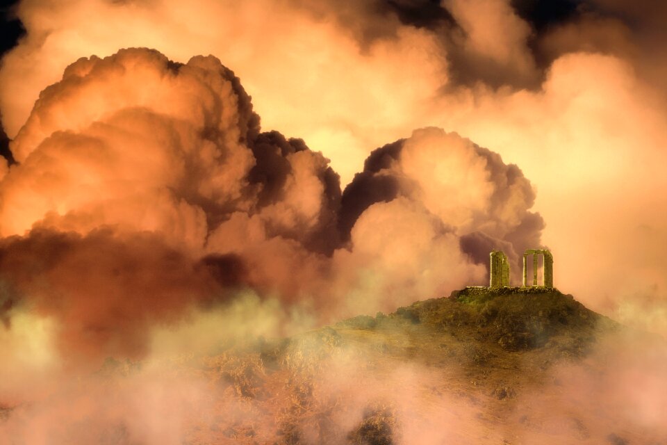 Architecture landscape ruin