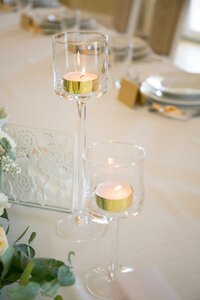 Candles ornament glass