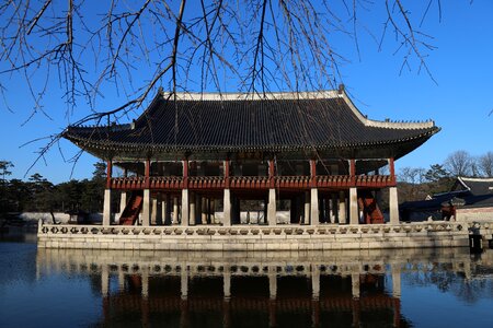 Gyeonghoeru autumn landscape