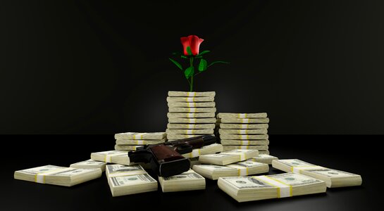 Romance cash dollars photo