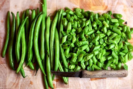 Pole beans food green photo