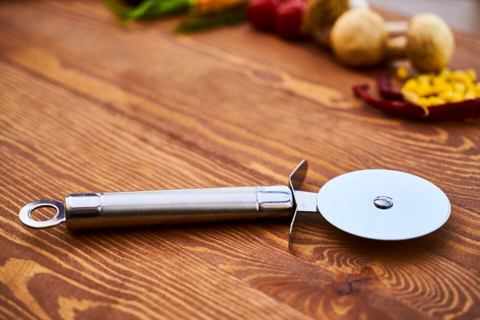 Pizza cutter pizza cut into slices