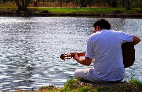 Guitarist musician summer photo