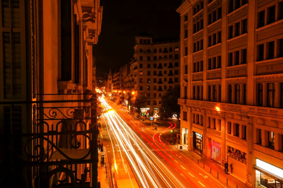 Night barcelona lights