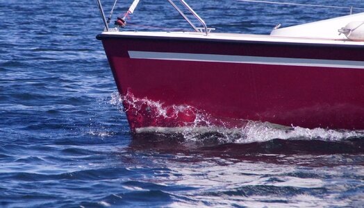 Ocean boat bow wave