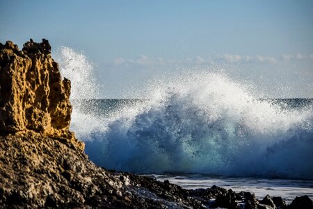Spray water sea