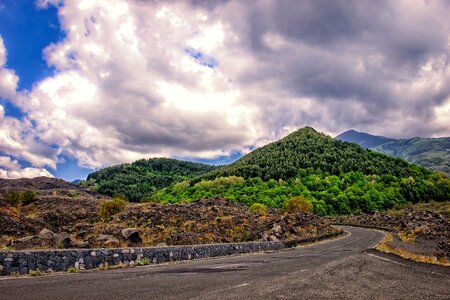 Italy lava mountain