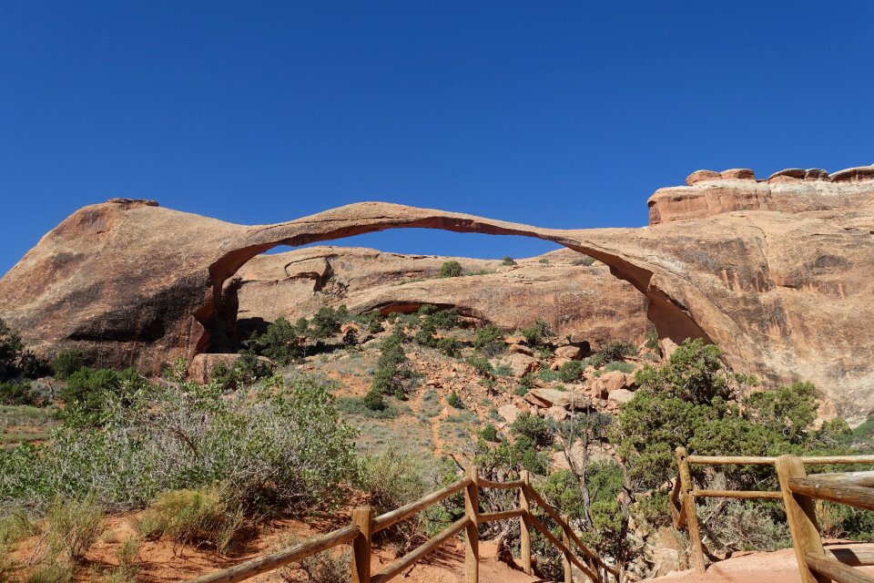 Hiking national park blue sky