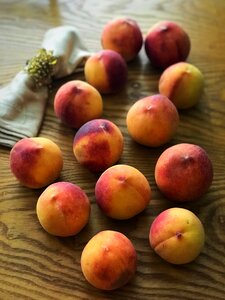 Healthy ripe peach