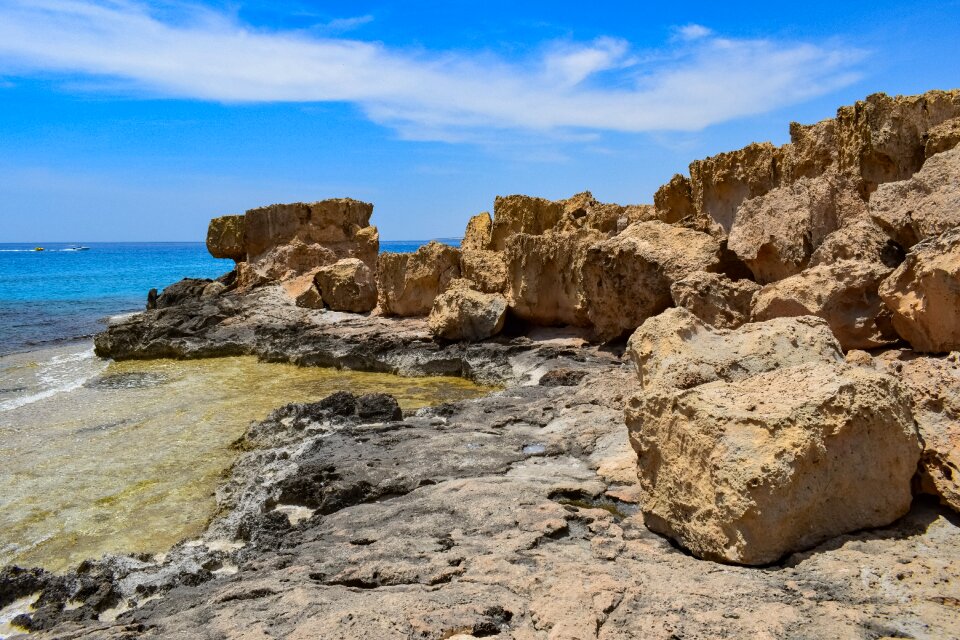 Rock coast sea