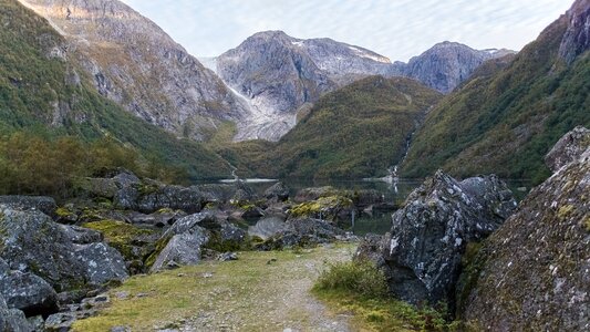 Lake landscape glacier