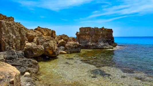 Sea shore cliff photo