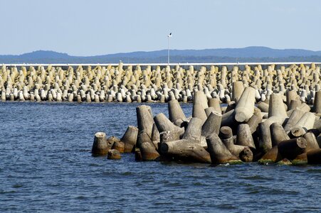 Concrete sea water photo