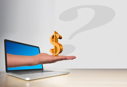Dollar shadow question mark