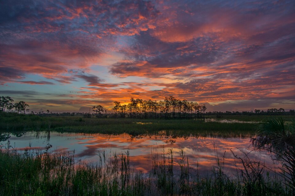 Colorful outdoors clouds